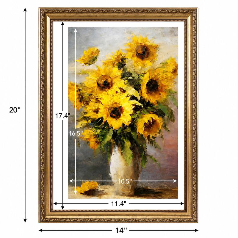 Marco De Fotos Jcjmy 30 &times; 46 cm Dorado Con Pasp... image number null
