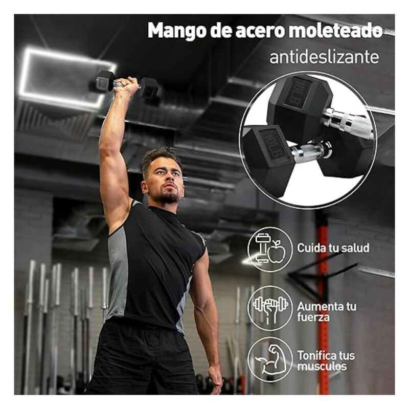 Mancuerna Hexagonal 25lbs Bluelander image number null