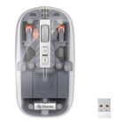 Mouse Bluetooth/ RF, multiequipo con bater&iacute;&shy;a recargable 800 / 1200 / 1600 DPI, transparente color g