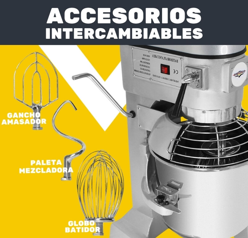 Batidora Industrial Planetaria 30 Lts 1500 W Pe... image number null