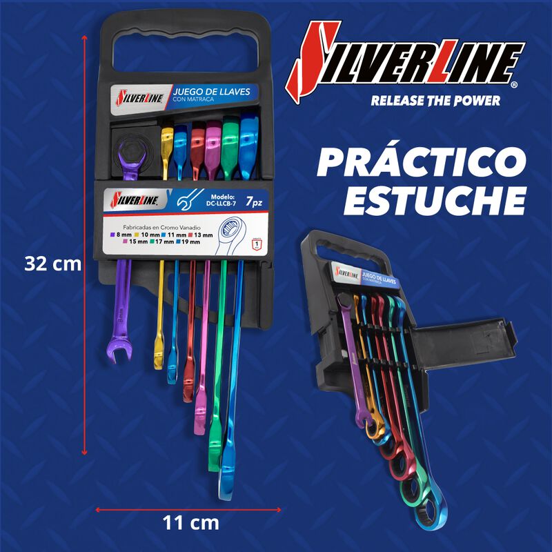 Juego de Llaves Inglesas con Matraca Silverline... image number null