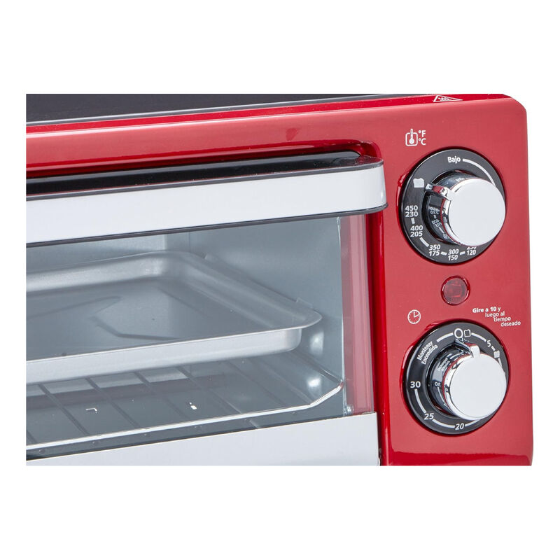 Horno Tostador Rojo con Capacidad para 10 Litro... image number null