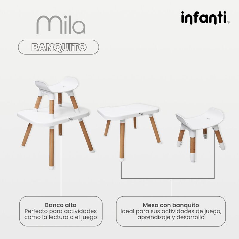 Silla Alta Mila 6 En 1 Gris image number null