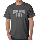 Camiseta Word Art Para Hombre - Barrios de Nueva York - Gris