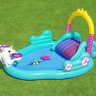 Alberca inflable infantil 3-6 a&ntilde;os unicornio c/resbalad 1mod 2.74x1.98x1.37m (9x6.6x54pulg)