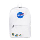 TECHZONE Mochila Edición NASA Blanco para laptop de 15.6" Doble Cierre Tirantes y Espalda Acojinados