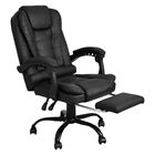 Silla Oficina Ejecutiva Masajeadora 2 Puntos Posa Pies Negro