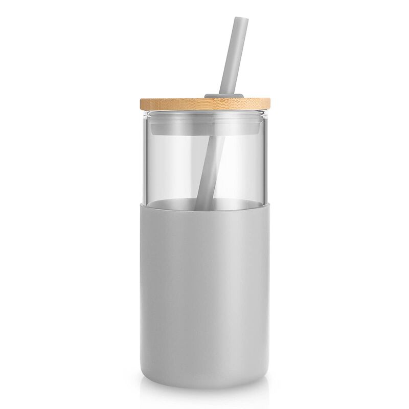 Vaso T&eacute;rmico De Vidrio Tronco 473 ml Con Tapa Y... image number null