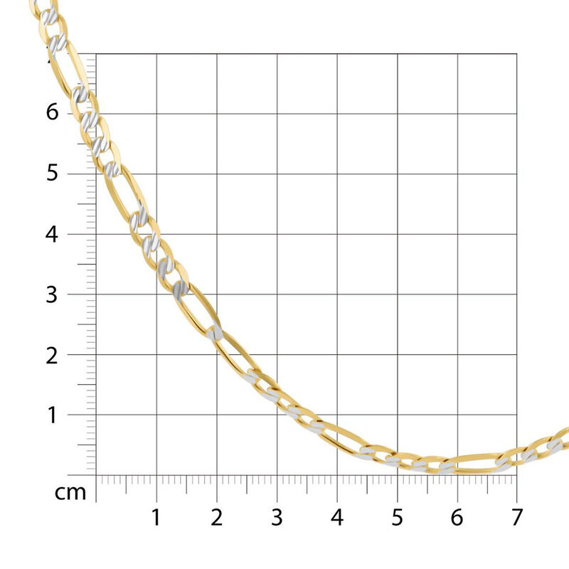 Cadena De Oro Amarillo Con Platinado 14K 3X1 (5... image number null