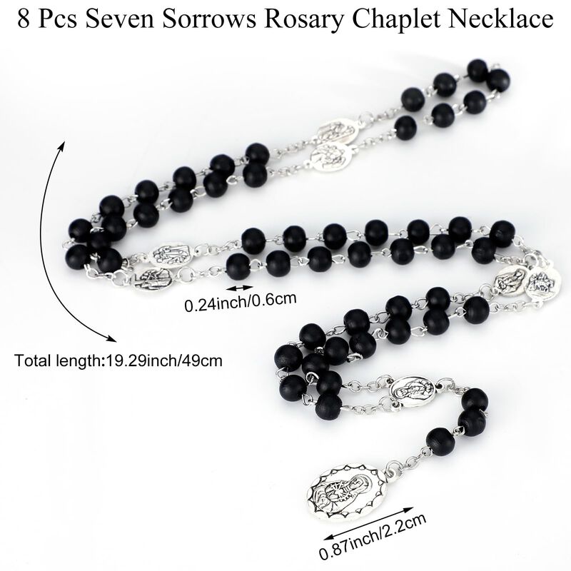 Collar Con Forma De Rosario Ecation Seven Sorro... image number null