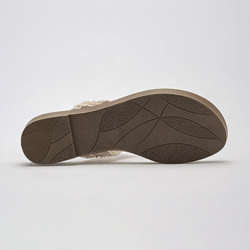 Mora Tierra sandalia piso para mujer latte cod ... image number null