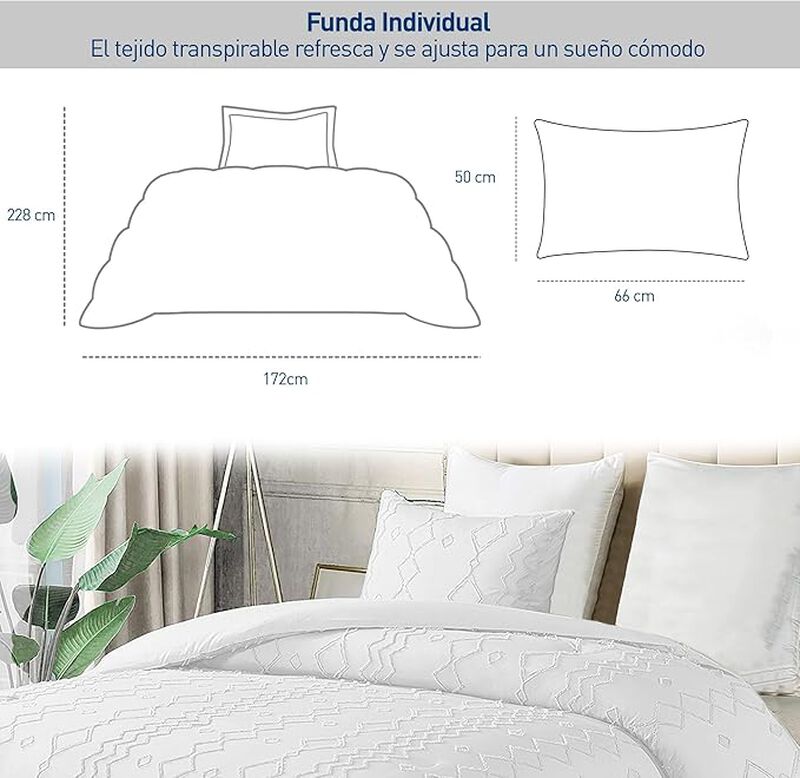 Juego de Funda Duvet para Edredon Individual. L... image number null