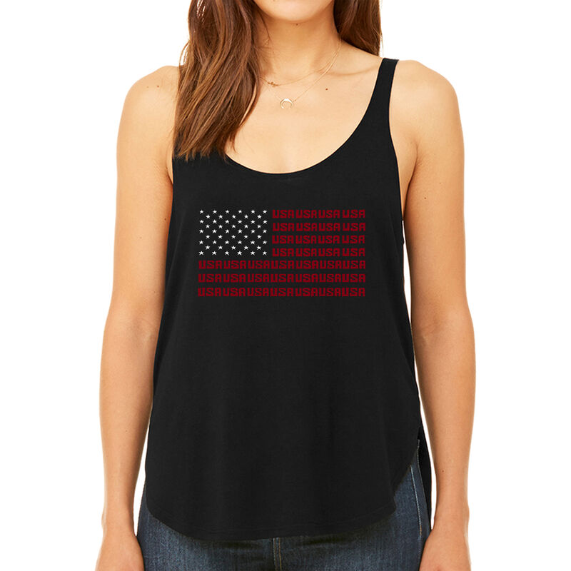 Tank Top Holgado Word Art Para Mujer - Bandera ... image number null