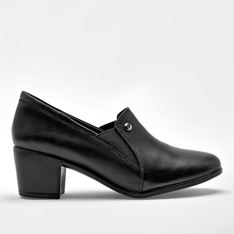 Mora Confort Zapato Con Tac&oacute;n Para Mujer Negro ... image number null