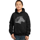 Sudadera Con Capucha Word Art Para Ni&ntilde;o - Crin de Caballo - Negro