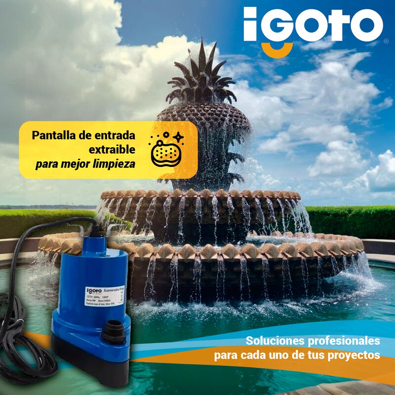 Bomba Sumergible Igoto Para Fuente 1/6 Hp 6 Met... image number null