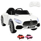 Montable Electrico para Ni&ntilde;os Mini Coche Bluetooth, USB y Auxiliar Luces Sonido Bater&iacute;a 12v  - Blanco