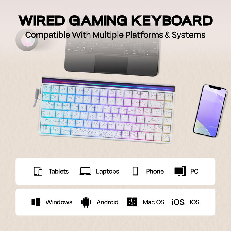 Teclado Mechlands Aula Hero84 He Con Cable 75% ... image number null