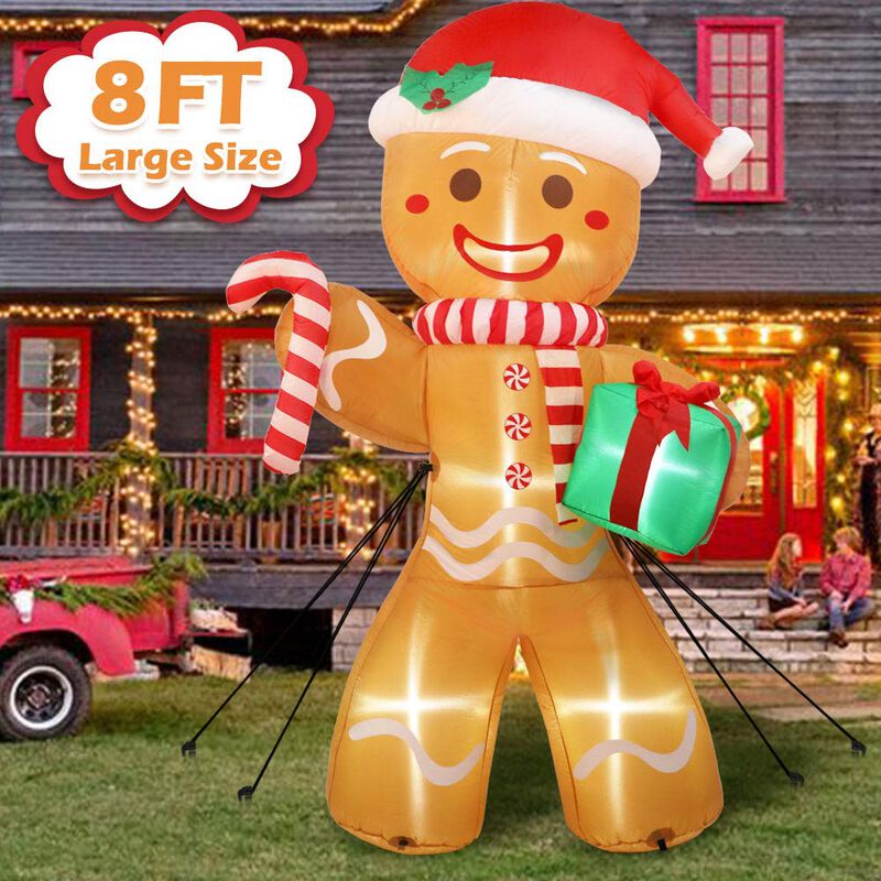 Gingerbread Man Aerwo Inflable Navide&ntilde;o De 8 Pi... image number null