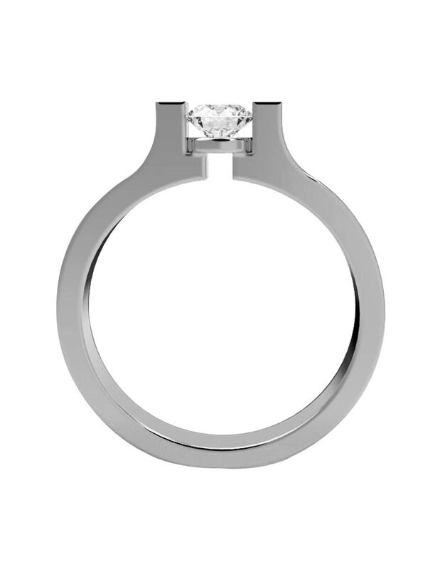 Anillo de Compromiso de 14K con Diamante de Lab... image number null