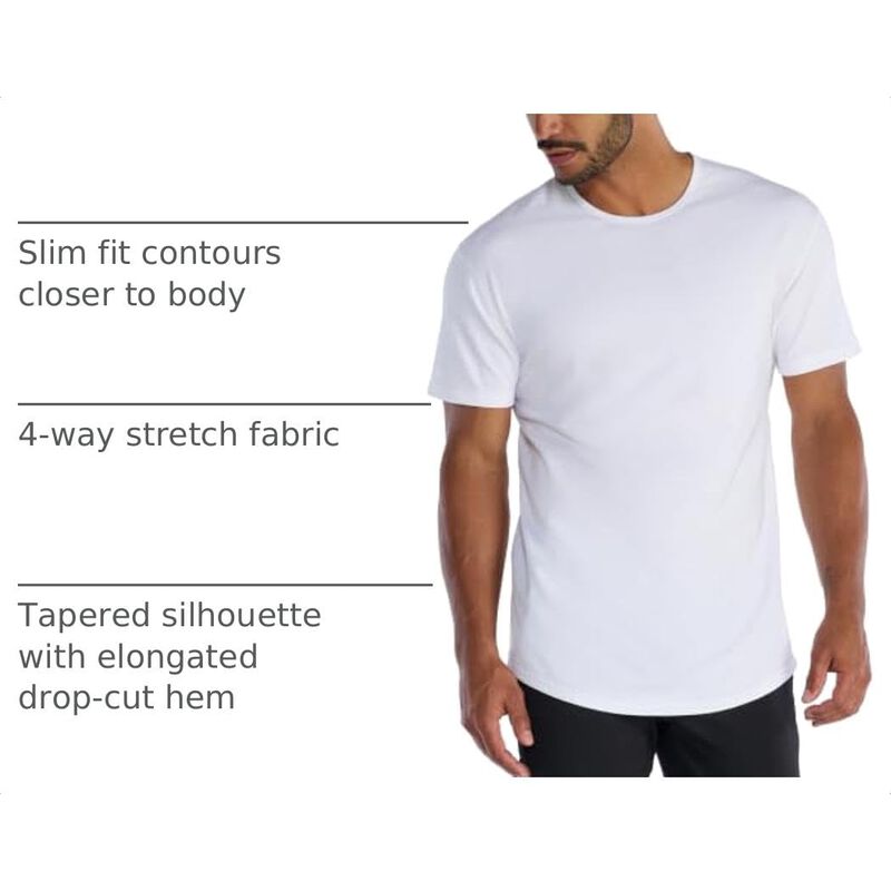 Camiseta BYLT Corte Ca&iacute;do Slim Fit Blanca XXL image number null