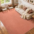Alfombra De &Aacute;rea Finr&egrave;c Home 213 cm X 152 cm Lavable Naranja Y Blanca