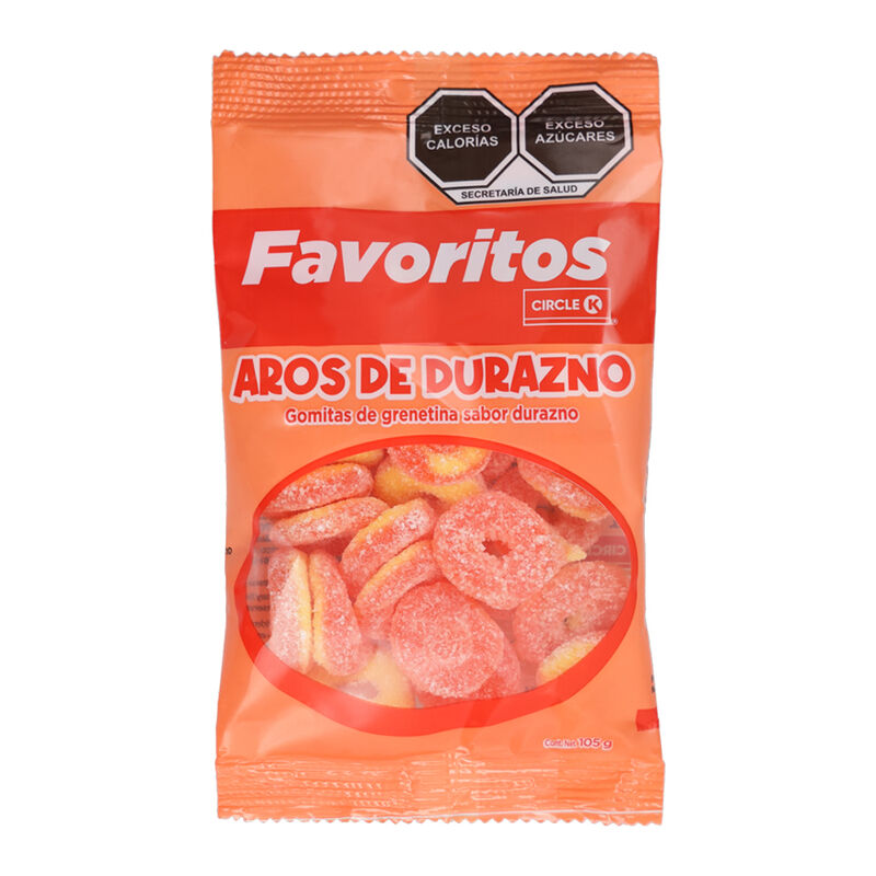 GOMITAS ARO DE DURAZNO CCK 105GR image number null