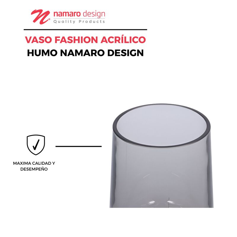 Vaso Fashion Acr&iacute;lico Humo Namaro Design image number null
