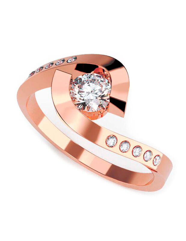 Anillo de Compromiso de 10K con Circonia Talla ... image number null