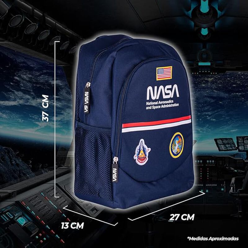 Mochila Escolar NASA Dise&ntilde;o Retro Vintage con D... image number null