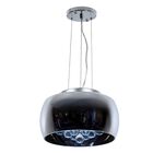 Lámpara Colgante De Vidrio Traslucida Con Tiras De Cristal (Ambar)