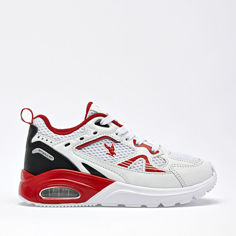 American Fire tenis para ni&ntilde;a blanco rojo negro... image number null