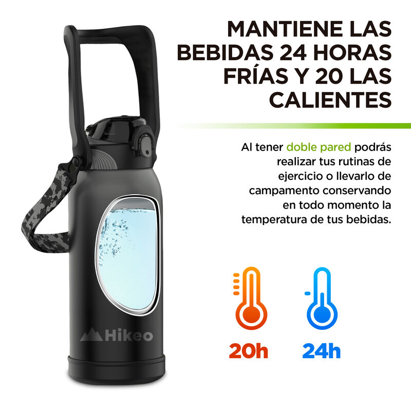 Termo de Acero Inox. Sport 2L  Negro image number null