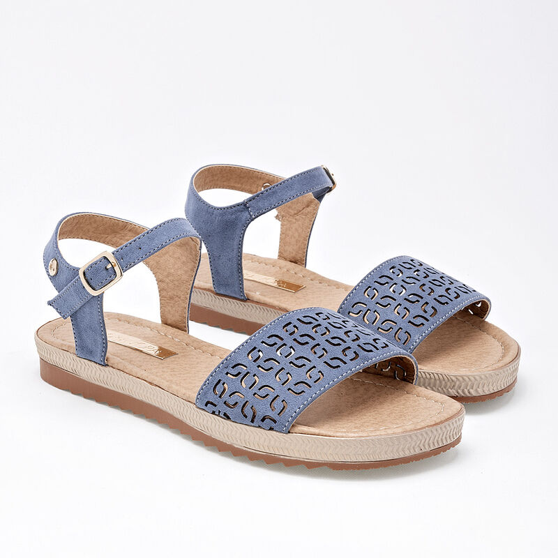 Moramora Sandalia para mujer azul image number null