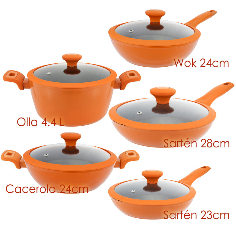 Batería de cocina 10 piezas FOODE image number null