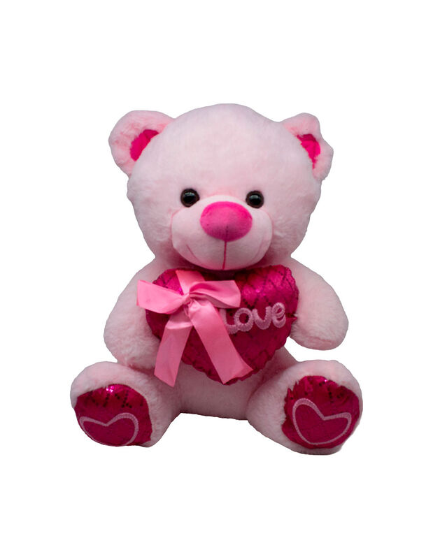 Oso De Peluche Rosa Coraz&oacute;n Con Mo&ntilde;o Regalo San... image number null