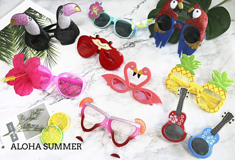 Gafas De Sol Ocean Line Luau Party, 9 Pares, Re... image number null