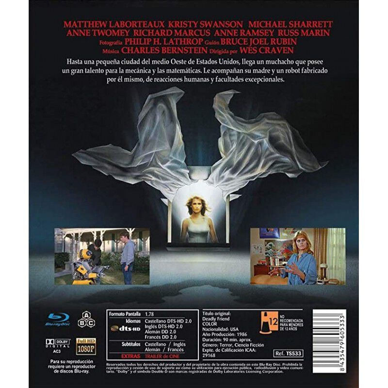 Amiga Mortal [blu-ray] (1986) Deadly Friend image number null
