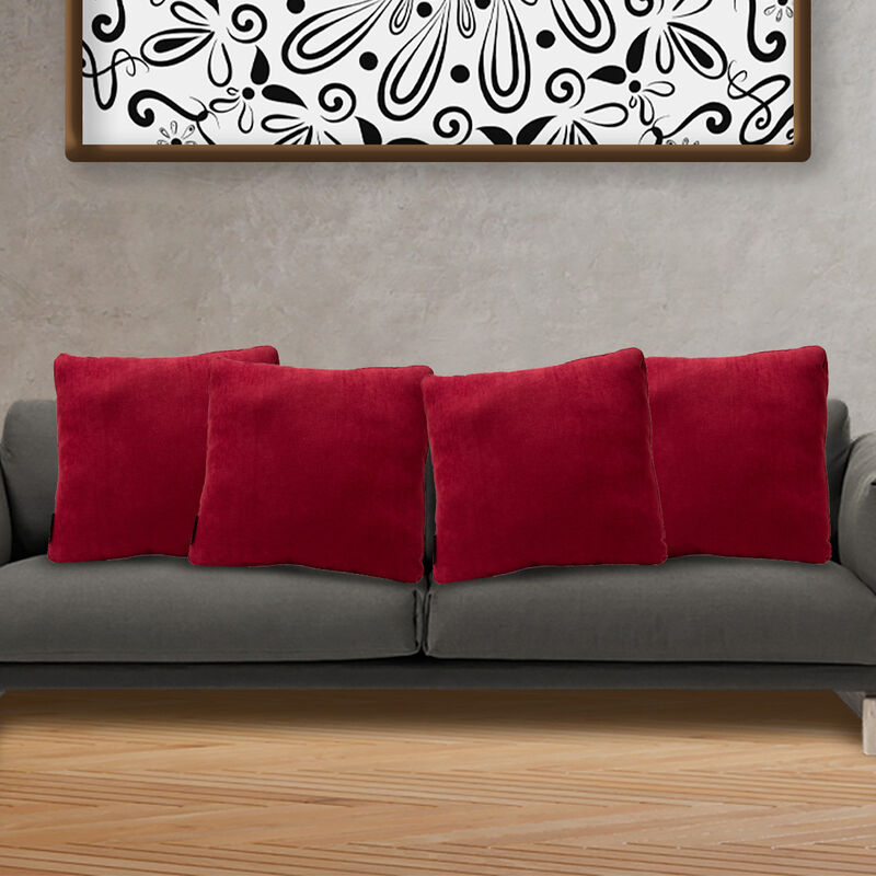 Set de 4 Cojines Dicasa ZitaOne Rojo image number null