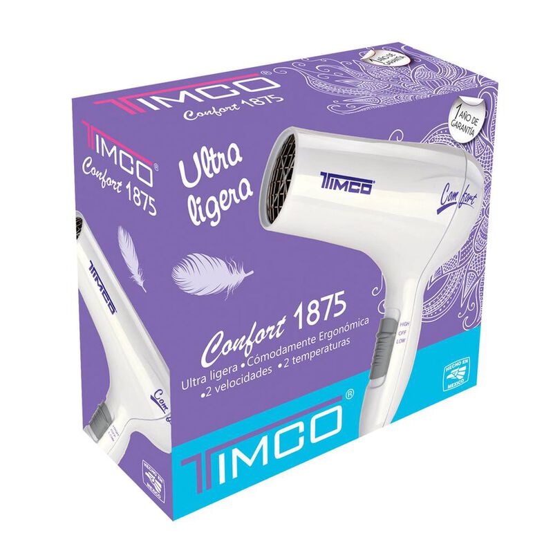 SECADORA DE CABELLO TIMCO ST-1875 BASICA 2 VEL ... image number null