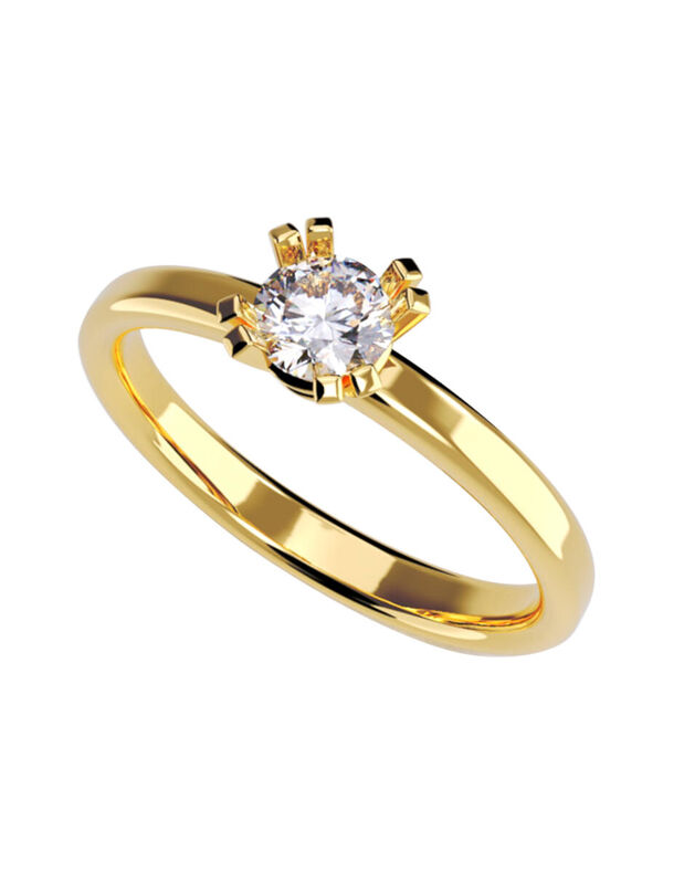 Anillo de Compromiso de 14K con Diamante de Lab... image number null