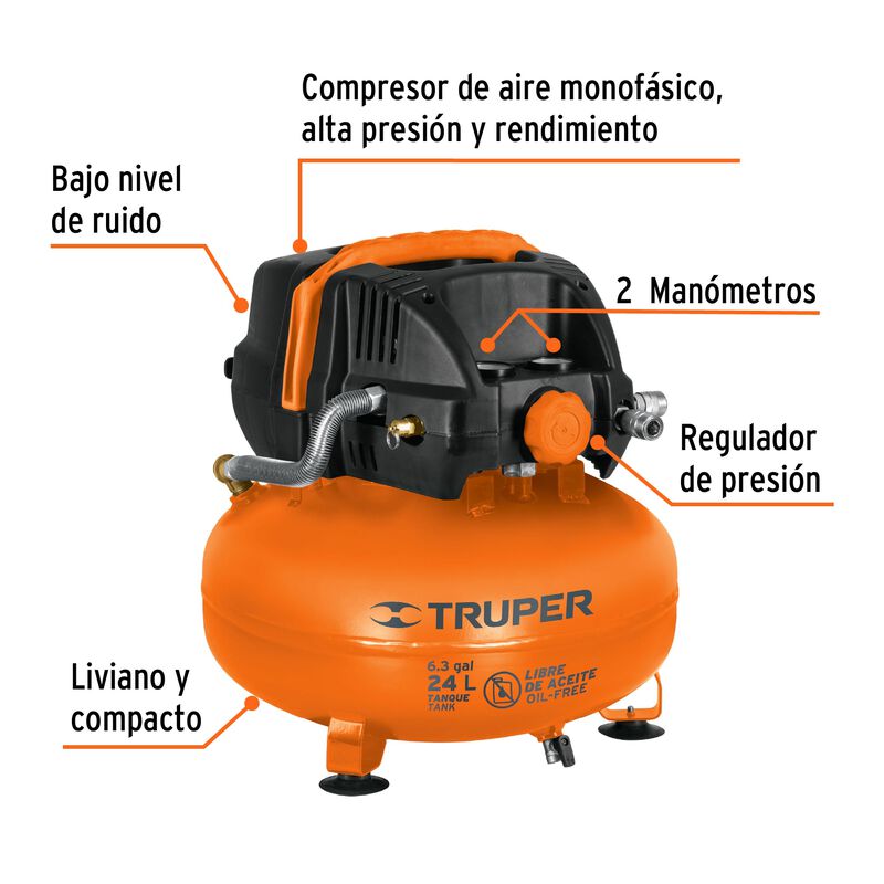 Compresor de Aire Libre de Aceite24L2-2/3Hp (Po... image number null