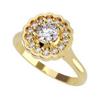 Anillo de Compromiso en Oro Amarillo 10K con Circonia -  Talla:9/ FJ722-10Y-CZ-9