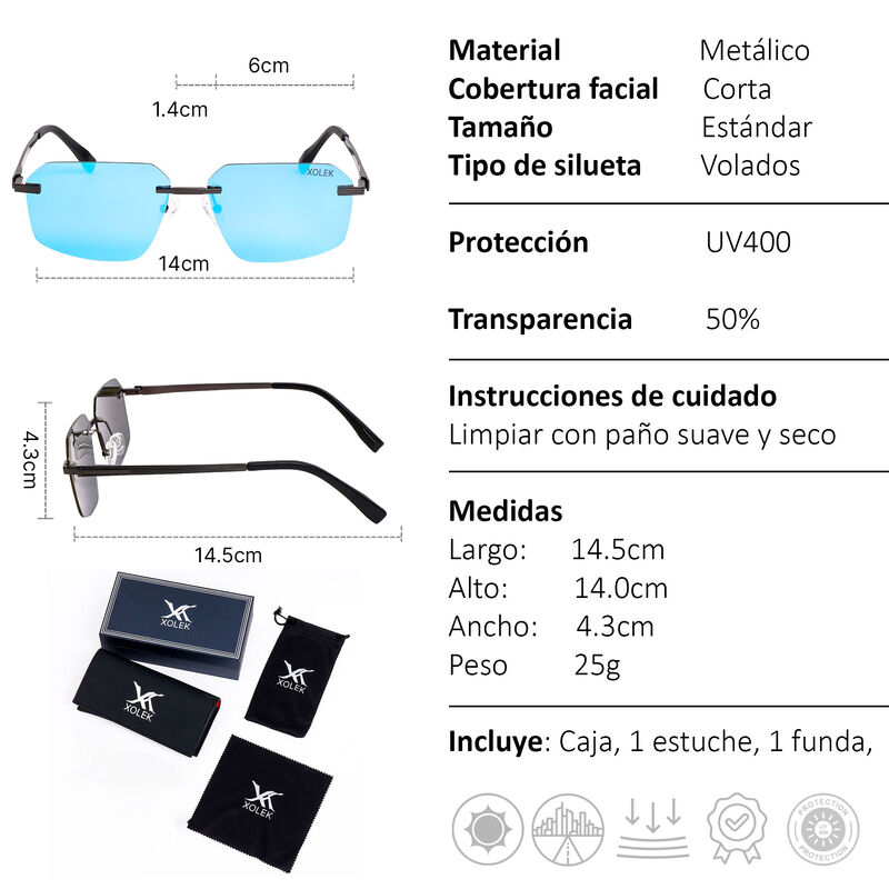 Xolek Lentes De Sol 170 Sin Marco Tac Polarizad... image number null