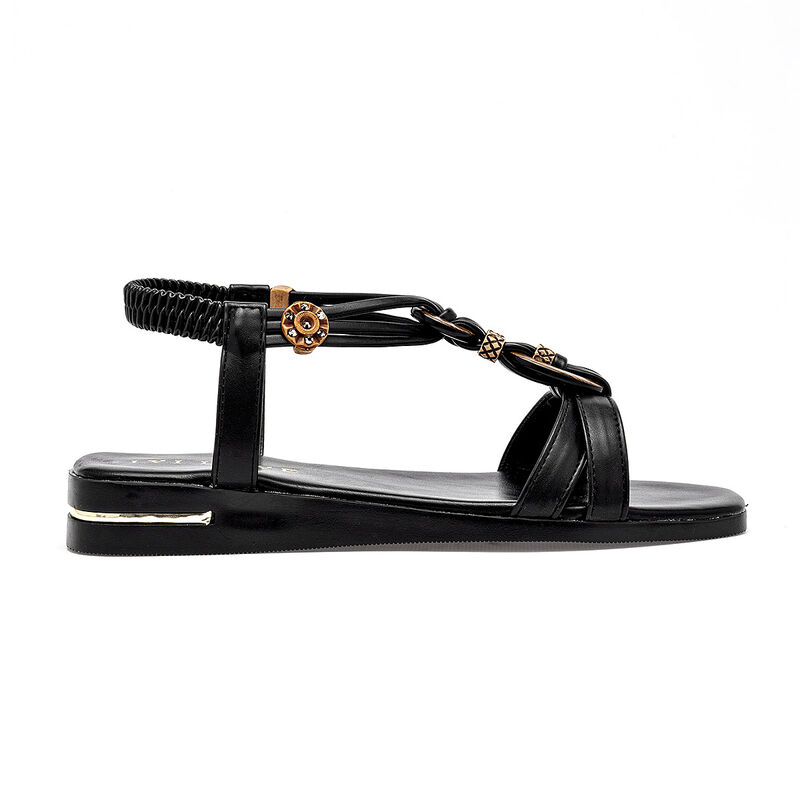 Ivi Love sandalia piso para mujer negro cod 140... image number null