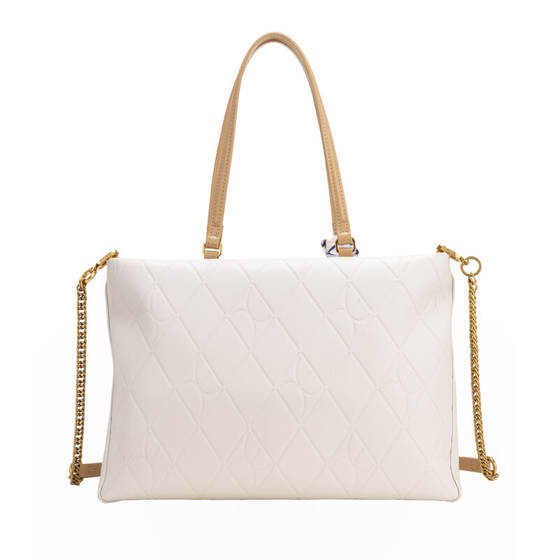 Bolsa Tote Grande Con Troquelado Color Beige image number null