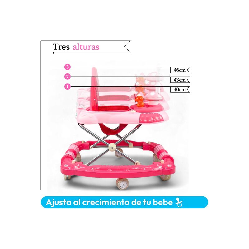 Andadera 3 En 1 Plegable Con Juguetero Musical ... image number null