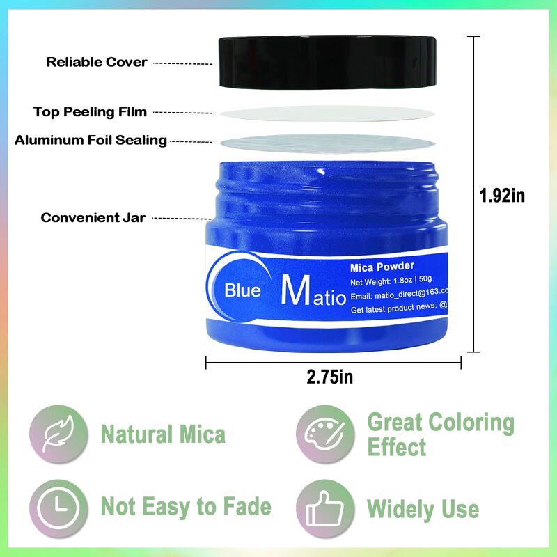 Polvo De Mica Matio 50 g Amarillo Pastel Perlad... image number null