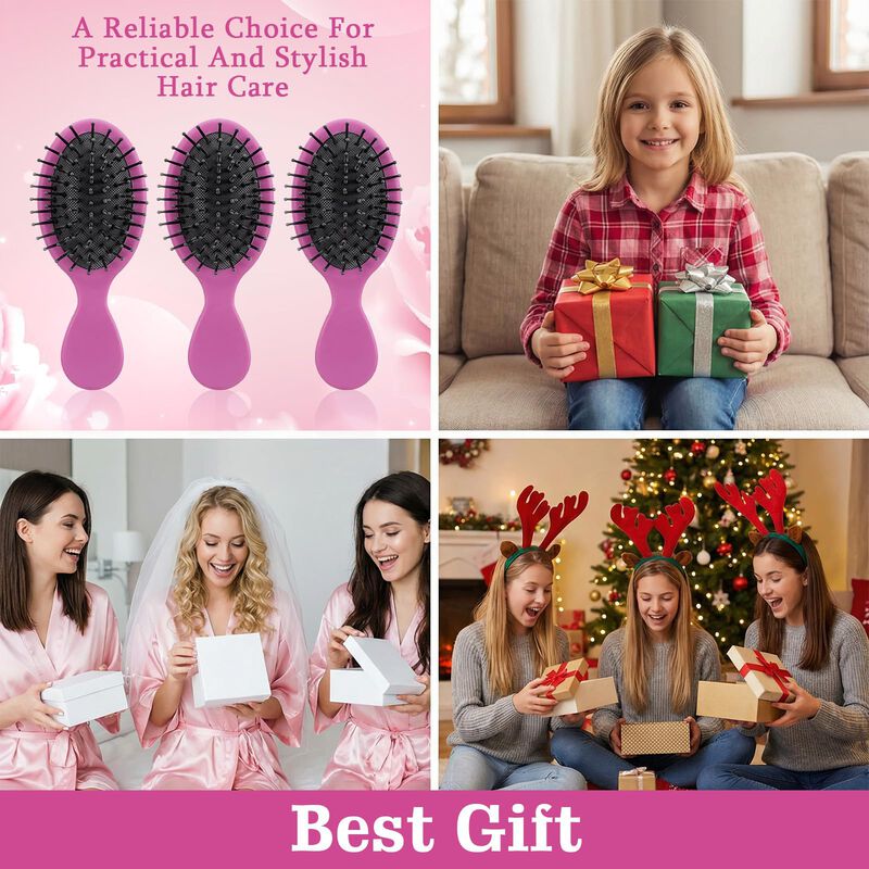 Cepillo De Pelo Caeuiciw Pack De 24 Mini Rosa I... image number null