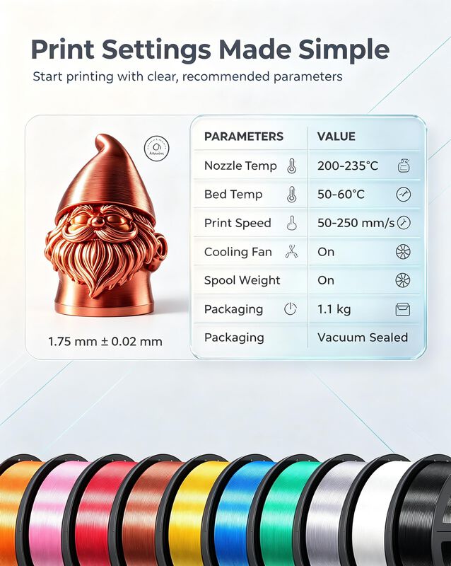 Filamento Pla Filajoy3d 1,75 mm Dorado 1 kg Sil... image number null